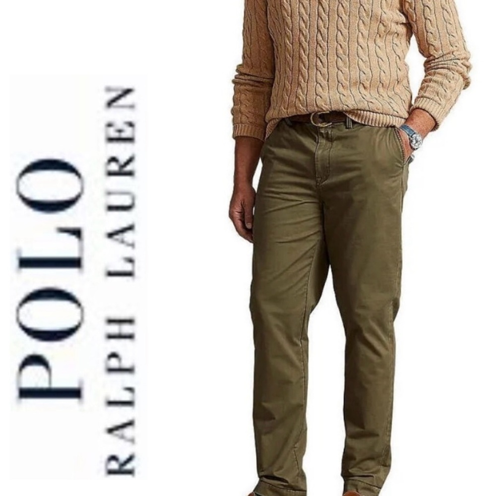 Polo Ralph Lauren Men's Sz 30/32 Olive Green Stretch Classic Fit Chino‎ Pant